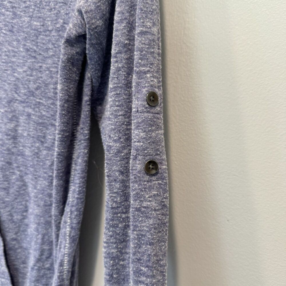 GAP Zip Up Hoodie Lightweight Heathered Purple Athleisure Lounge Women sz Medium - Picture 2 of 10